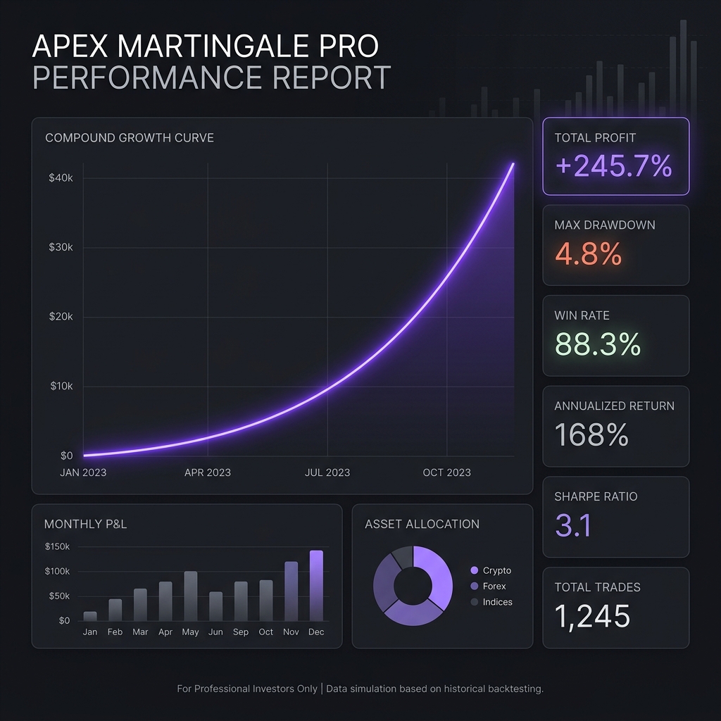 Apex Martingale Pro UI Mockup